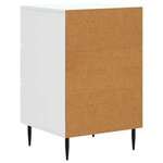 vidaXL Cabinet de chevet avec tiroir Blanc brillant 43 x 41 x 66 5 cm
