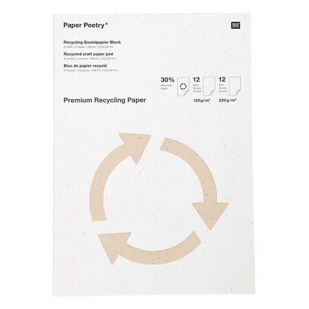 Bloc de papier recyclé A4 de bricolage