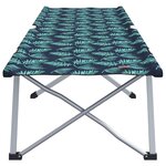 vidaXL Lit de camping pliant Motif de feuille 62 x 194 x 42 cm