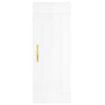 vidaXL Armoire murale blanc brillant 34 5x34x90 cm bois d'ingénierie