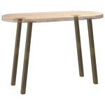 vidaXL Pieds de table console 4 pièces Acier naturel 72 cm Acier
