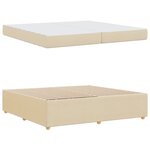 vidaXL Cadre de lit avec matelas avec matelas Crème 200 x 200 cm tissu