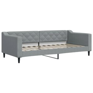 vidaXL Lit de repos sans matelas gris clair 90x200 cm tissu