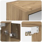vidaXL Armoire Miroir de Salle de Bain Chêne artisan