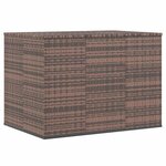vidaXL Boîte à coussins de jardin Résine tressée 145x100x103 cm Marron