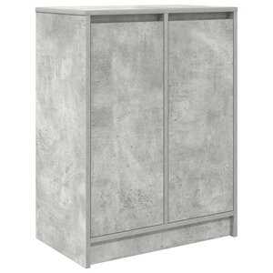 vidaXL Armoire à chaussures gris béton 57x34x76 cm bois d'ingénierie