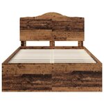 vidaXL Cadre de lit Bois ancien 135 x 190 cm Pin massif