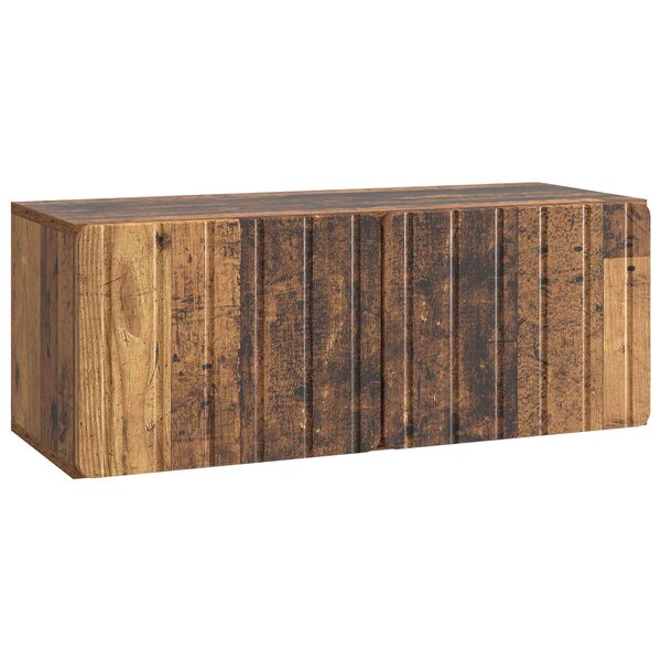 vidaXL Meuble TV mural 78 5 x 31 x 30 cm Bois ancien Bois d'ingénierie