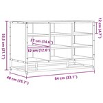 vidaXL Banc à chaussures chêne marron bois d'ingénierie et métal