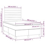 vidaXL Sommier à lattes de lit avec matelas Crème 120x200 cm Tissu