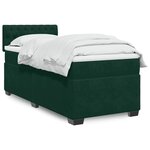 vidaXL Sommier à lattes de lit avec matelas Vert foncé 90x200 cm