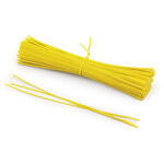 Lot de 500: attache-étiquette métal plastique polytwist blanc