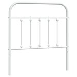 vidaXL Tête de lit métal blanc 90 cm