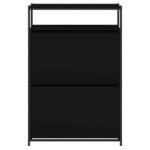 vidaXL Armoire à chaussures noir 75x34x112 cm bois d'ingénierie