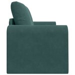 vidaXL Canapé-Lit 60cm Vert foncé Velours
