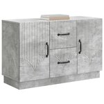 vidaXL Buffet Gris béton 89 x 34 5 x 57 cm Bois d'ingénierie