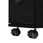 vidaXL Cabinet de Salle de Bain Étroite Chêne noir 33 x 23 x 65 cm