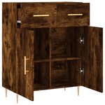 vidaXL Buffet chêne fumé 69 5x34x90 cm bois d'ingénierie