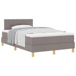 vidaXL Lit à ressorts avec matelas Taupe 120 x 200 cm tissu