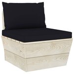vidaXL Salon de jardin palette 6 Pièces avec coussins bois d'épicéa
