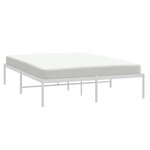 vidaXL Cadre de lit métal sans matelas blanc 150x200 cm