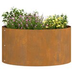 vidaXL Anneau de jardinière Marron 40 x 40 x 20 cm Acier Corten