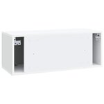 vidaXL Meuble TV mural 78 5 x 31 x 30 cm Blanc Bois d'ingénierie