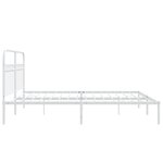 vidaXL Cadre de lit métal avec tête de lit blanc 183x213 cm