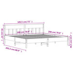 vidaXL Cadre de lit sans matelas cire marron 180x200cm bois pin massif