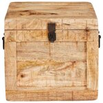 vidaXL Boîte de rangement avec stockage Marron Bois de mangue massif