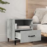 vidaXL Tables de chevet 2 Pièces Gris béton Bois d'ingénierie