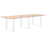 vidaXL Pieds de table à manger en U 3 pièces Blanc 90 x (72-73) cm Acier