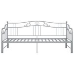 vidaXL Cadre de canapé-lit extensible sans matelas gris métal 90x200cm