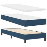 vidaXL Lit boxspring avec matelas avec matelas Bleu 80 x 200 cm