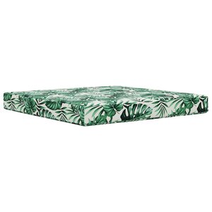 vidaXL Coussin de canapé d'extérieur Motif feuille 80 x 80 x 8 cm