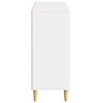 vidaXL Buffet Blanc brillant 89 x 34 5 x 80 cm Bois d'ingénierie