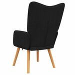 vidaXL Chaise de relaxation Noir Tissu