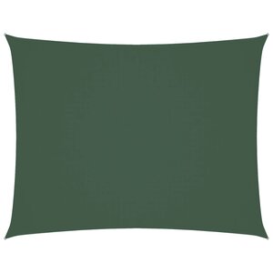 vidaXL Voile de parasol tissu oxford rectangulaire 4x6 m vert foncé