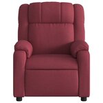 vidaXL Fauteuil de massage inclinable Rouge bordeaux Tissu