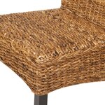 vidaXL Chaises à manger lot de 4 bois solide de manguier et abaca