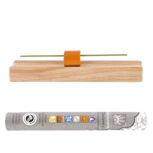 Porte-encens en bois précieux Hinoki + 14 bâtonnets d'encens ayurvédique