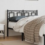 vidaXL Tête de lit métal noir 120 cm