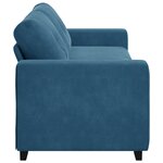Canapé 3 places vidaXL bleu 180 cm en velours