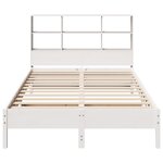 vidaXL Lit bibliothèque sans matelas blanc 160x200 cm bois pin massif