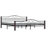 vidaXL Cadre de lit sans matelas noir métal 200x200 cm