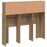 vidaXL Armoire de tête de lit chêne artisanal 120x19x103 5 cm