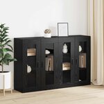 vidaXL Armoires Murailles 2 Pièces Chêne noir 69 5 x 34 x 90 cm