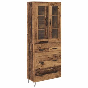 vidaXL Haut Armoire Bois Ancien 69 5 x 34 x 90 cm Bois d'ingénierie
