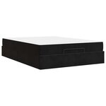 vidaXL Cadre de lit avec matelas avec matelas 2 Pièces Noir Velours