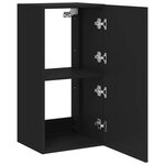 vidaXL Meuble TV mural avec lumières LED noir 40 5x35x80 cm